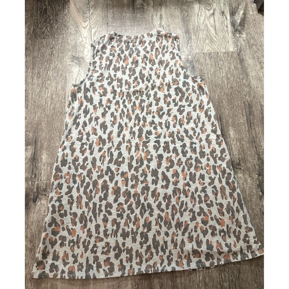 Apt. 9 Sleeveless Tank Dress XL Shift Dress Animal Print Pocket Trendy Chic - Picture 3 of 5